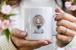 Gothic Doll Sublimation Clipart Product Image 3