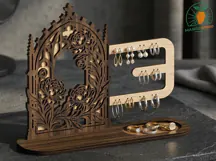 Gothic Peony Jewelry Stand Laser File Product Image 3