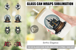 Gothic Elegance Christmas Glass Can Product Image 1