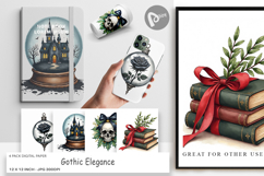 Gothic Elegance Christmas Digital Paper Product Image 1