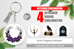 Keychain Gothic Halloween Elegance Product Image 1