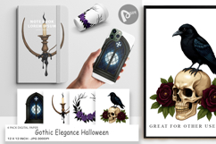 Digital Paper Gothic Halloween Elegance Product Image 1