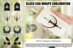 Glass Can Gothic Halloween Elegance Product Image 1