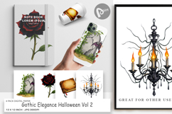 Digital Paper Gothic Halloween Elegance Product Image 1