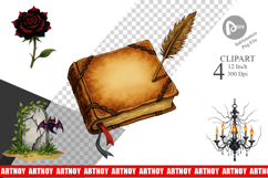Gothic Halloween Elegance Clipart Product Image 1