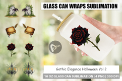 Glass Can Gothic Halloween Elegance Product Image 1