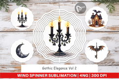 Gothic Elegance Christmas Wind Spinner Product Image 1
