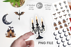 Gothic Elegance Christmas Sticker Product Image 1