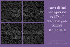 Gothic Patterns, Black Embossed Damask Seamless Pattern, s2 Product Image 2