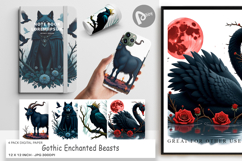 Digital Paper Gothic Enchanted Beasts Product Image 1