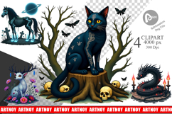 Gothic Enchanted Beasts Clipart Product Image 1