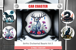 Car Coaster Gothic Enchanted Beasts Product Image 1