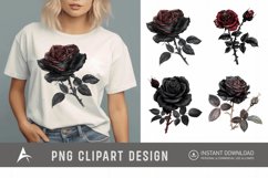 Watercolor Gothic Floral Clipart Product Image 1