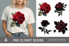 Watercolor Gothic Floral Clipart Product Image 1