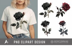 Watercolor Gothic Floral Clipart Product Image 1