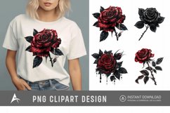 Watercolor Gothic Floral Clipart Product Image 1