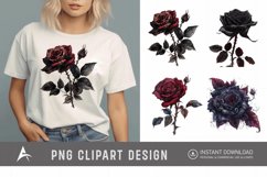 Watercolor Gothic Floral Clipart Product Image 1
