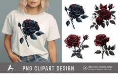 Watercolor Gothic Floral Clipart Product Image 1