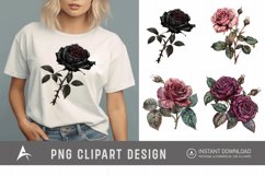 Watercolor Gothic Floral Clipart Product Image 1