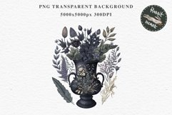 Gothic Flower Vase Floral Wreath Clipart PNG Scrapbooking Nursery Watercolor Transparent wedding invitation shirt designs sublimation printable digital bloom watercolor gothic flowers vase pot clipart, victorian floral nursery art, spring, wedding invitat