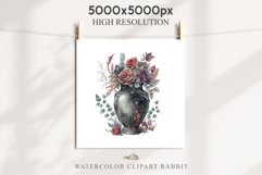 Gothic Flower Vase Floral Wreath Clipart PNG Scrapbooking Nursery Watercolor Transparent wedding invitation shirt designs sublimation printable digital bloom