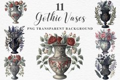 watercolor gothic flowers vase pot clipart, victorian floral nursery art, spring, Gothic Flower Vase Floral Wreath Clipart PNG Scrapbooking Nursery Watercolor Transparent wedding invitation shirt designs sublimation printable digital bloom