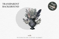 Gothic Flower Vase Floral Wreath Clipart PNG Scrapbooking Nursery Watercolor Transparent wedding invitation shirt designs sublimation printable digital bloom watercolor gothic flowers vase pot clipart, victorian floral nursery art, spring, wedding invitat
