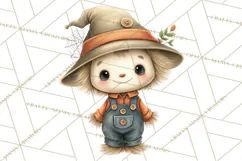 Halloween Gnome Clipart PNG, Spooky Cute Kids Halloween Png Product Image 2