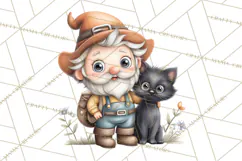 Halloween Gnome Clipart PNG, Spooky Cute Kids Halloween Png Product Image 4