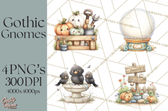Halloween Gnome Clipart PNG, Spooky Cute Kids Halloween Png Product Image 1