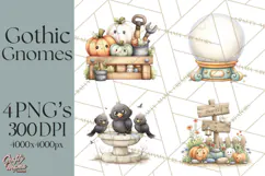 Halloween Gnome Clipart PNG, Spooky Cute Kids Halloween Png Product Image 1