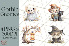 Halloween Gnome Clipart PNG, Spooky Cute Kids Halloween Png Product Image 1