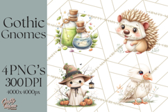 Halloween Gnome Clipart PNG, Spooky Cute Kids Halloween Png Product Image 1