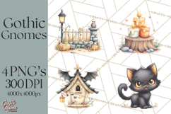 Halloween Gnome Clipart PNG, Spooky Cute Kids Halloween Png Product Image 1