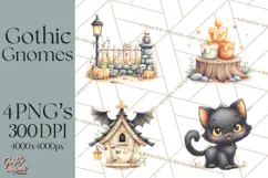 Halloween Gnome Clipart PNG, Spooky Cute Kids Halloween Png Product Image 1