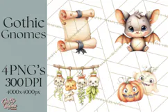 Halloween Gnome Clipart PNG, Spooky Cute Kids Halloween Png Product Image 1