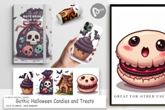 Digital Paper Gothic Halloween Candies and Treats Product Image 1