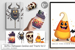 Digital Paper Gothic Halloween Candies and Treats Product Image 1
