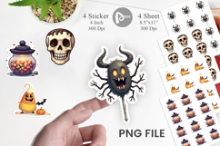 Sticker Gothic Halloween Candies and Treats Product Image 1