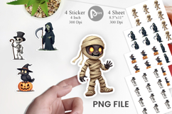 Sticker Gothic Halloween Characters Product Image 1