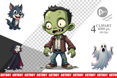Clipart Gothic Halloween Characters Product Image 1