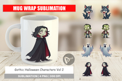 Mug Wrap Gothic Halloween Characters Product Image 1