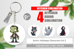 Keychain Gothic Halloween Characters Product Image 1