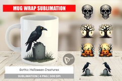 Mug Wrap Gothic Halloween Creatures Product Image 1