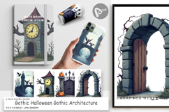 Digital Paper Gothic Halloween Gothic Architecture Product Image 1