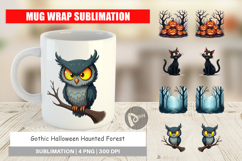 Mug Wrap Gothic Halloween Haunted Forest Product Image 1
