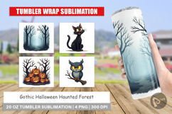 Tumbler Gothic Halloween Haunted Forest Product Image 1