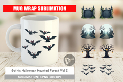 Mug Wrap Gothic Halloween Haunted Forest Product Image 1