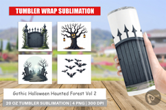 Tumbler Gothic Halloween Haunted Forest Product Image 1