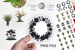Sticker Gothic Halloween Plants and Herbs Product Image 1